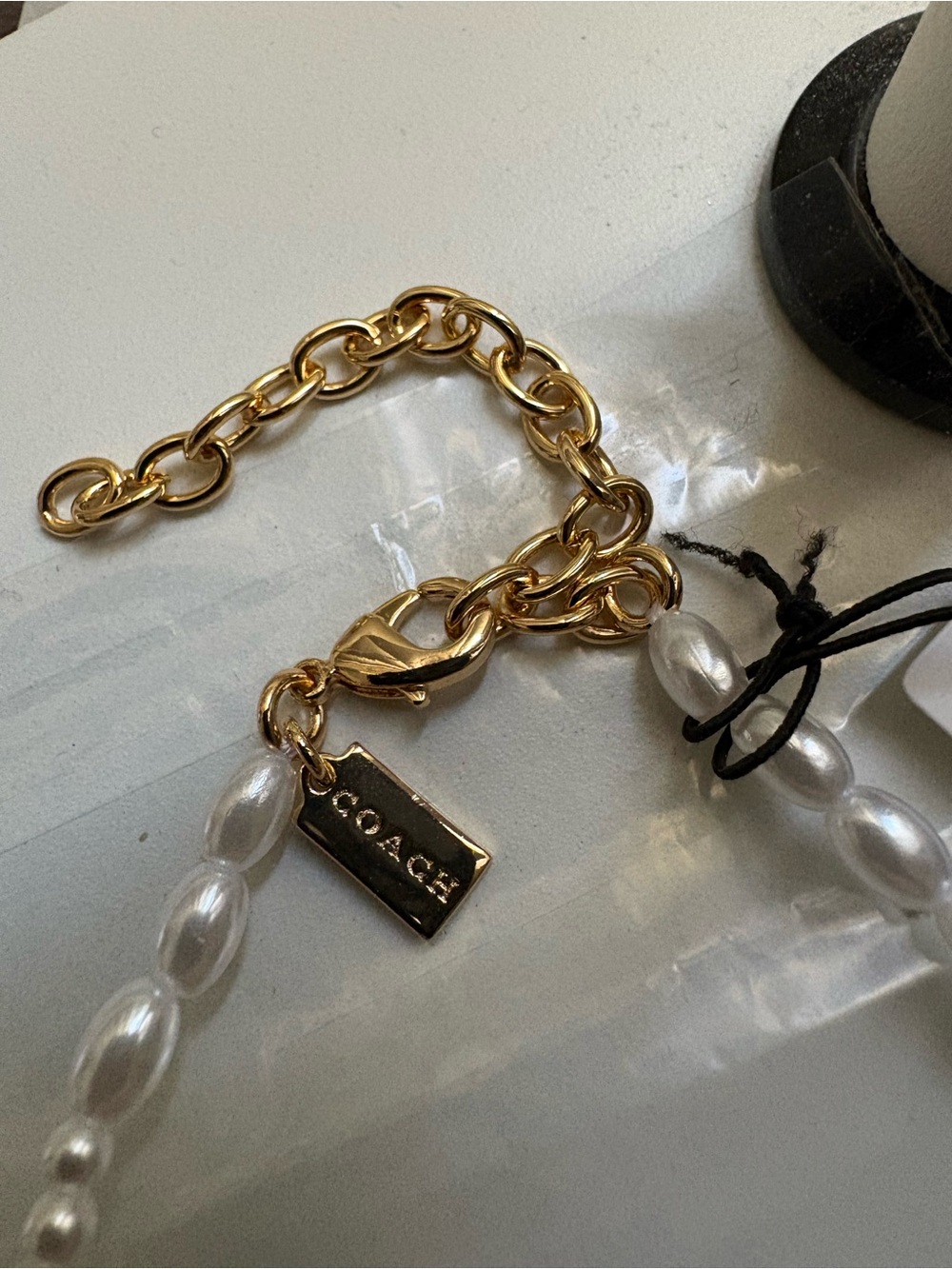 Coach Pearl Heart Charm Bracelet NWT - Picture 4 of 5